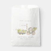 可愛い地元で育ったハリネズミのフローラバイクベビーシャワー フェイバーバッグ (正面)