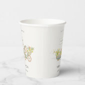 可愛い地元で育ったハリネズミのフローラバイクベビーシャワー 紙コップ (右)