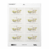 可愛い地元で育ったヘッジホッグのフローラバイクアドレス ラベル (フルシート)