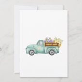 可愛い地元で育った水の色ニュートラルベビーシャワー 招待状 (裏面)