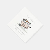 可愛い地元で育った赤面フローラカート赤ちゃんシャワー スタンダードカクテルナプキン (角)