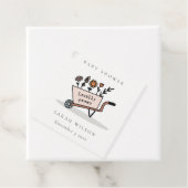 可愛い地元で育った赤面フローラカート赤ちゃんシャワー フェイバータグ (インサイチュ)