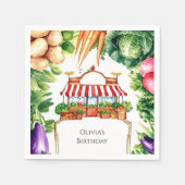 可愛い地元で育った農家市場誕生日 スタンダードカクテルナプキン (正面)