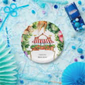 可愛い地元で育った農家市場誕生日 ペーパープレート (パーティー)