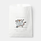 可愛い地元で育った青いフローラカート赤ちゃんシャワー フェイバーバッグ (正面)