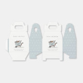 可愛い地元で育った青いフローラカート赤ちゃんシャワー フェイバーボックス (折り畳みなし)