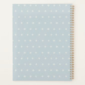 可愛い地元で育った青いフローラカート赤ちゃんシャワー プランナー手帳 (裏面)