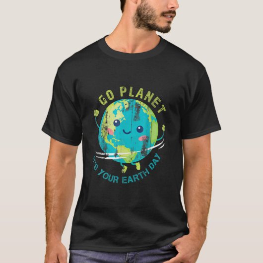 可愛い地球最高のの日毎日 Tシャツ (正面)