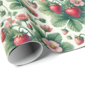 可愛い夏のイチゴの切り離し ラッピングペーパー (ロールコーナー)