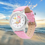 可愛い夏のユニコーンadd name girls kid 腕時計<br><div class="desc">かわいい夏のユニコーン追加name girls gidウォッチ</div>