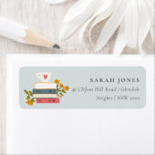 可愛い夕暮れ積みストーリーブックフローラアドレス ラベル (インサイチュ)