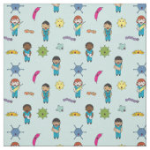 可愛い多文化生殖ファイティングドキュメントとナース ファブリック (見本)