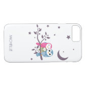 可愛い夜のフクロウあなたの名前を追加 |自然 Case-Mate iPhoneケース (裏面(横))