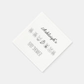 可愛い夜のフクロウ赤ちゃんシャワー スタンダードカクテルナプキン (角)