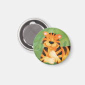 可愛い大きな猫タイガー毎日マグネット マグネット (正面/裏面)