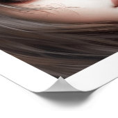 可愛い大きな目の女の子の男の子トドルズモダンアート9 ポスター (角)