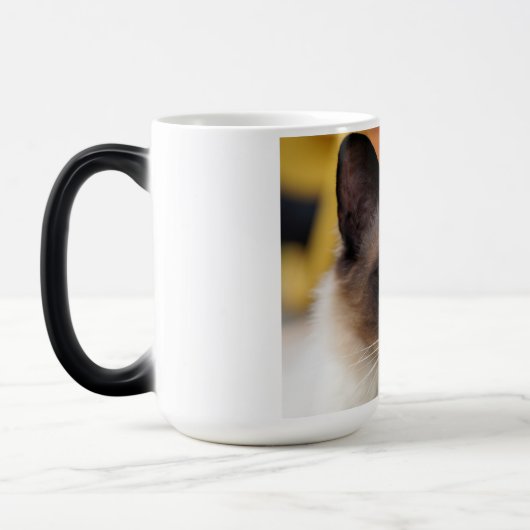 可愛い大きな青い目をしたシャム猫 モーフィングマグカップ (左)