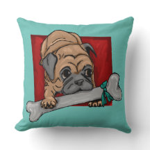 可愛い大きな骨のパグ