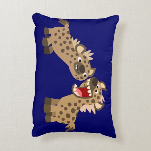 可愛い大きめのテートカートヒエナスのアクセント枕 アクセントクッション (裏面(縦))