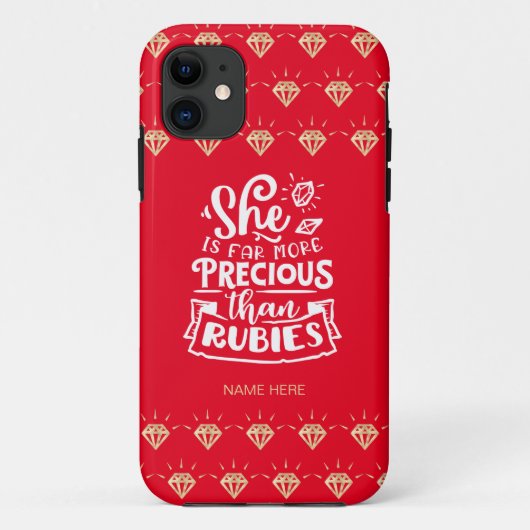 可愛い大切よりもルビーのケースメイトiPhoneケース Case-Mate iPhoneケース (裏面)