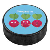 可愛い大根がトリオの漫画野菜を歌う アイスホッケーパック (3/4)