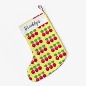 可愛い大根がトリオの漫画野菜を歌う スモールクリスマスストッキング (裏面 (吊り時))