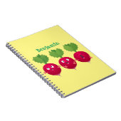 可愛い大根がトリオの漫画野菜を歌う ノートブック (右側)