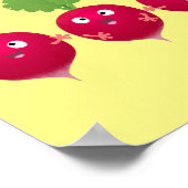 可愛い大根がトリオの漫画野菜を歌う ポスター (角)