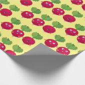 可愛い大根がトリオの漫画野菜を歌う ラッピングペーパー (角)