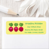 可愛い大根がトリオの漫画野菜を歌う ラベル (インサイチュ)