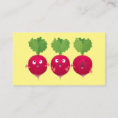 可愛い大根がトリオの漫画野菜を歌う 名刺 (裏面)