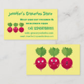 可愛い大根がトリオの漫画野菜を歌う 名刺 (正面/裏面)