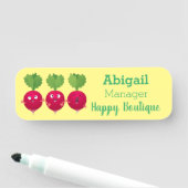 可愛い大根がトリオの漫画野菜を歌う 名札 (インサイチュ)