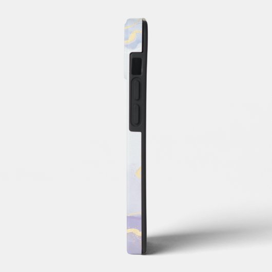 可愛い大理石パターン赤面紫金ゴールド白ピンク Case-Mate iPhoneケース (裏面 / 左)