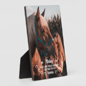 可愛い天使がホーフ馬の写真を記念撮影 フォトプラーク (側面)