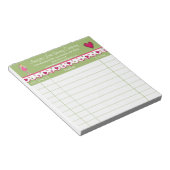 可愛い天使とハートの販売領収書メモ帳 ノートパッド (アングル)