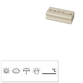 可愛い天気予報ゴム印 ラバースタンプ (押印)