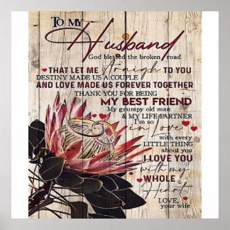 可愛い夫への手紙 |デザインカッコいいギフト | ポスター