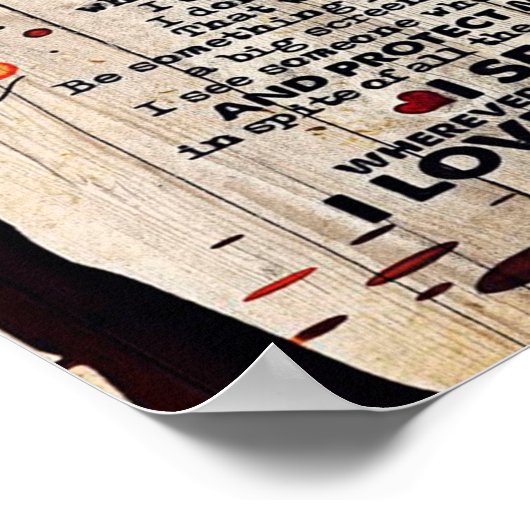 可愛い夫への手紙 |夫への素敵な贈り物 ポスター (角)