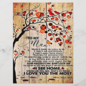 可愛い夫への手紙 |夫への素敵な贈り物 メニュー (正面)