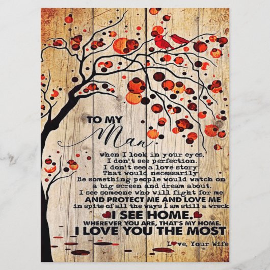 可愛い夫への手紙 |夫への素敵な贈り物 メニュー (正面)