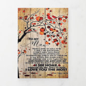 可愛い夫への手紙 |夫への素敵な贈り物 三つ折り案内状 (カバー)