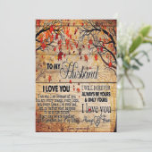 可愛い夫への手紙 |素敵なホリデーギフト シーズンカード (スタンド正面)