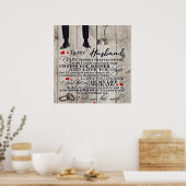 可愛い夫への手紙 |素敵な贈り物 ポスター (キッチン)