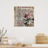 可愛い夫への手紙 |素敵な贈り物 |父の日 ポスター (キッチン)