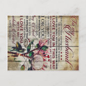 可愛い夫への手紙 |素敵な贈り物 |父の日 案内ポストカード (正面)