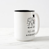 可愛い夫婦結婚した夫婦 ツートーンマグカップ (正面右)