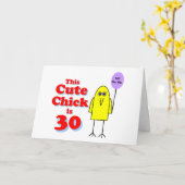 可愛い女が30歳! カード (黄色い花)