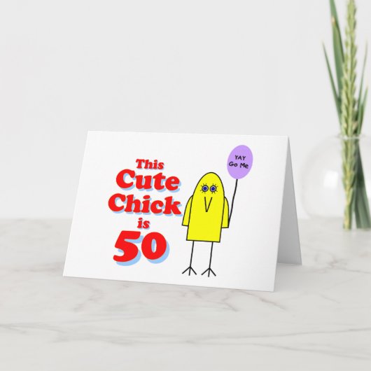 可愛い女が50歳! カード (正面)