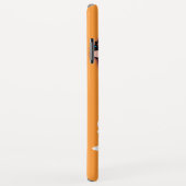 可愛い女の子うさぎグラフィックオレンジ Case-Mate iPhoneケース (裏面/右)